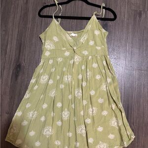 O'Neill Olive Dress with Cream Floral Design